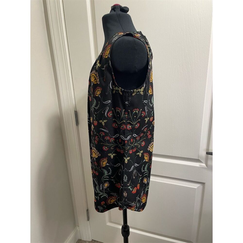 Cabi Women's Sleeveless Floral Blouse Size S Multicolor Tie neck Casual sku182 - Picture 2 of 12